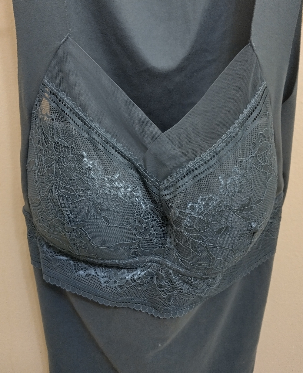 Lace Trim Blouse In Teal